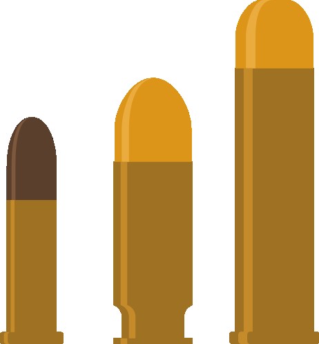 22lr, 9mm, og sidst 357.